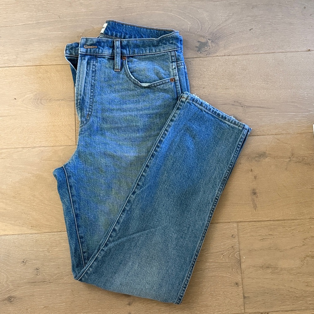 J. Crew Medium Blue Straight Leg Jeans 10” high rise vintage straight 29